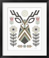 Folk Lodge Deer II Hygge Fine Art Print
