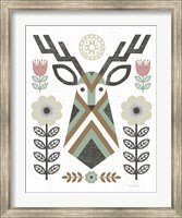 Folk Lodge Deer II Hygge Fine Art Print