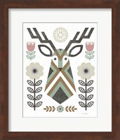 Folk Lodge Deer II Hygge Fine Art Print