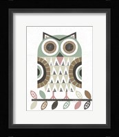 Folk Lodge Owl v2 Hygge Framed Print