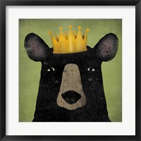 The Black Bear with Crown Fine Art Print