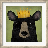 The Black Bear with Crown Fine Art Print