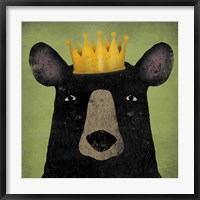 The Black Bear with Crown Fine Art Print