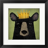 The Black Bear with Crown Fine Art Print