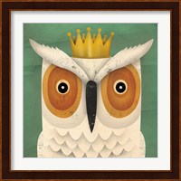 White Owl with Crown Fine Art Print