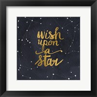 Starry Words Gold - Wish Upon A Star Fine Art Print