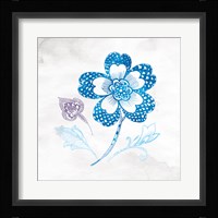 Eastern Boho IV Peacock Blue Framed Print