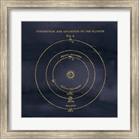 Geography of the Heavens X Blue Gold Fine Art Print