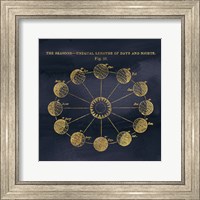 Geography of the Heavens VII Blue Gold Fine Art Print