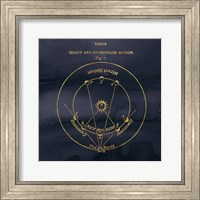 Geography of the Heavens IX Blue Gold Fine Art Print