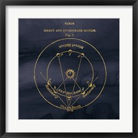 Geography of the Heavens IX Blue Gold Framed Print