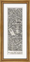 Plan de Paris Panel in Wood Fine Art Print