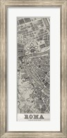 Roma Map Panel in Wood Fine Art Print