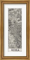 Roma Map Panel in Wood Fine Art Print