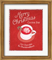 Chalkboard Christmas Signs IV on Red Fine Art Print