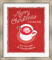 Chalkboard Christmas Signs IV on Red Fine Art Print