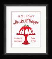 Chalkboard Christmas Signs II on White Framed Print
