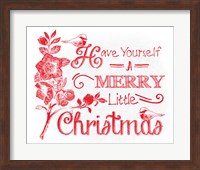 Chalkboard Christmas Sayings V on white Fine Art Print