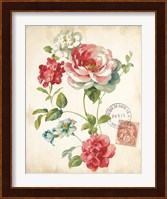 Elegant Floral II Vintage v2 Fine Art Print