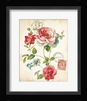 Elegant Floral II Vintage v2 Framed Print