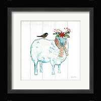 Holiday Farm Animals III Framed Print