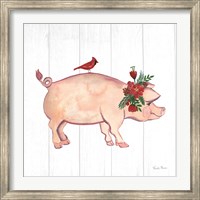 Holiday Farm Animals I Fine Art Print