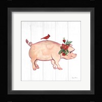 Holiday Farm Animals I Framed Print