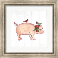 Holiday Farm Animals I Fine Art Print