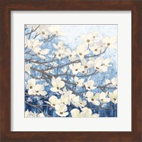 Dogwood Blossoms II Indigo Fine Art Print