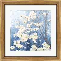 Dogwood Blossoms I Indigo Fine Art Print