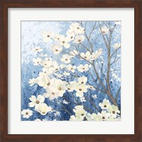 Dogwood Blossoms I Indigo Fine Art Print