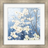 Dogwood Blossoms I Indigo Fine Art Print