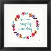 Simply Amazing I Blue Framed Print