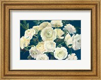 Roses in Cobalt Vase Indigo Crop Fine Art Print