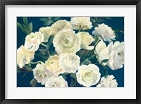 Roses in Cobalt Vase Indigo Crop Fine Art Print