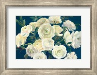 Roses in Cobalt Vase Indigo Crop Fine Art Print