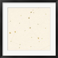 Night Sky Cream and Gold Pattern 05A Fine Art Print