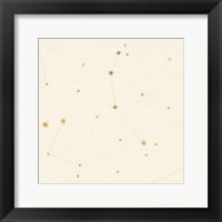 Night Sky Cream and Gold Pattern 05A Framed Print