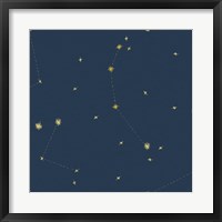 Night Sky Navy and Gold Pattern 05A Fine Art Print