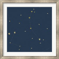 Night Sky Navy and Gold Pattern 05A Fine Art Print