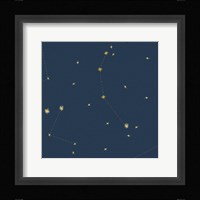 Night Sky Navy and Gold Pattern 05A Fine Art Print