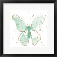 Gilded Butterflies II Mint Fine Art Print
