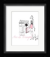 French Chic II Pink on White Framed Print