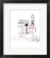 French Chic II Pink on White Framed Print