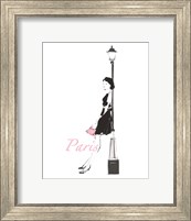 French Chic III Pink on White Fine Art Print