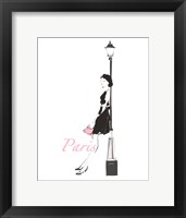 French Chic III Pink on White Framed Print
