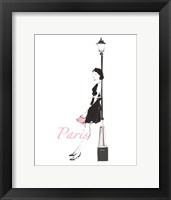 French Chic III Pink on White Framed Print