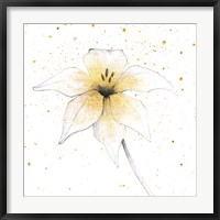 Gilded Graphite Floral V Fine Art Print