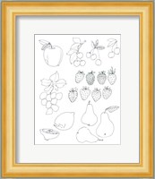 Line Art Fruits Fine Art Print