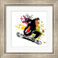 Snowboarder Watercolor Splash Part I Fine Art Print